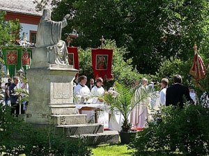 die Fronleichnams-Prozession im Kloster St. Marienthal